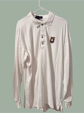 Antigua Men's Steelers White Long-Sleeve Polo